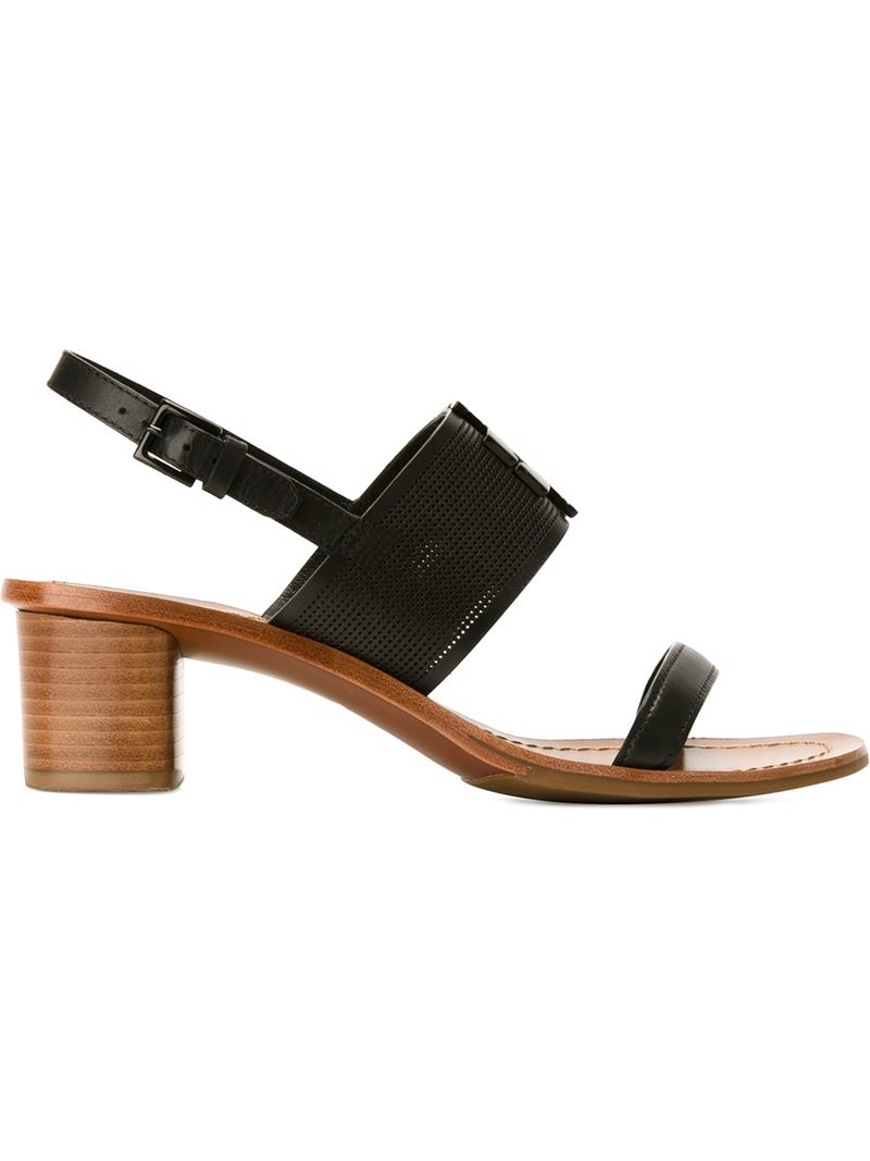 burch shoes burch lowell heeled sandals in black lyst burch shoes burch lowell heeled sandals in black lyst