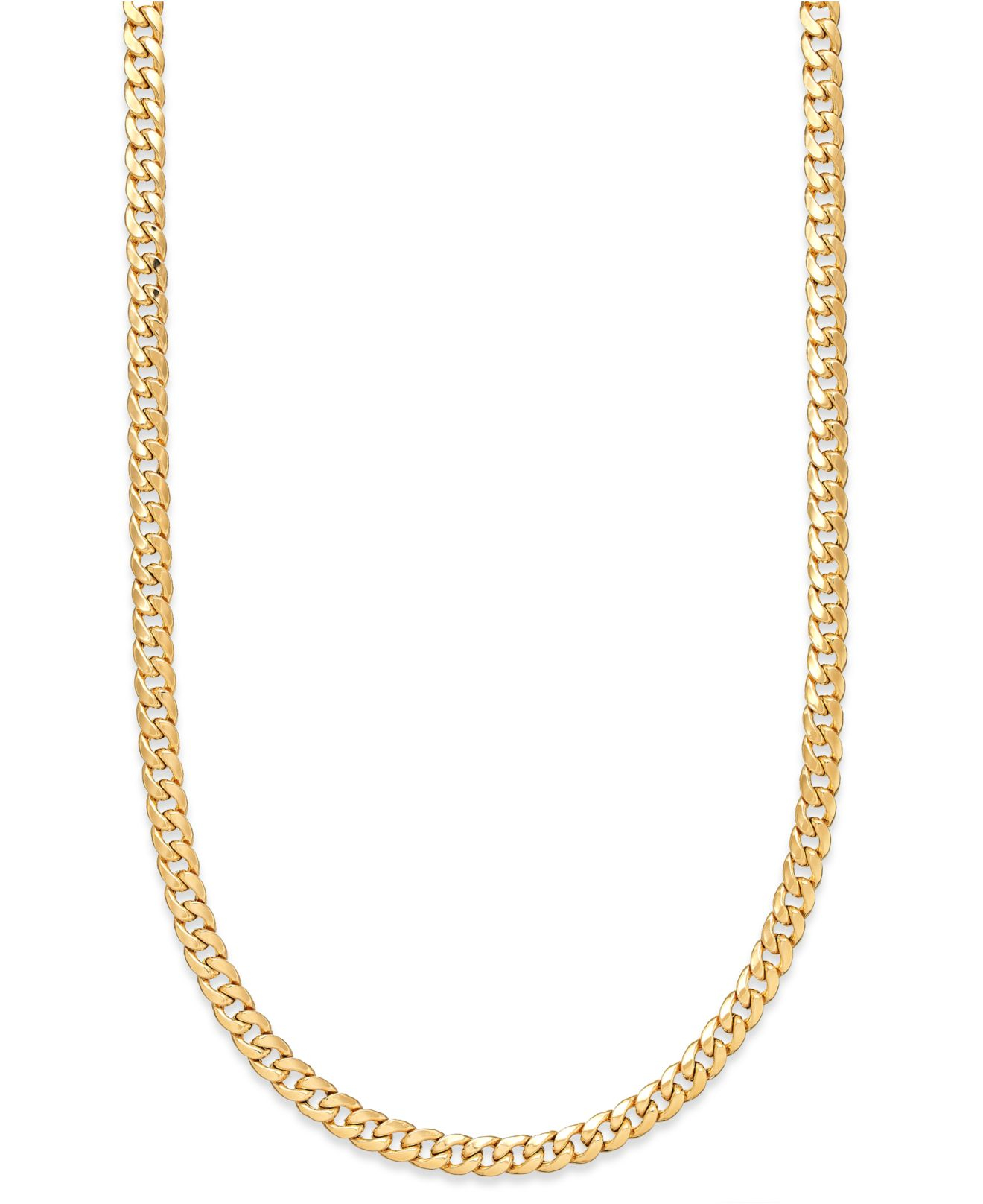Macy's 22 Inch Cuban Link Chain Necklace 7mm In 14k Gold in Yellow ...