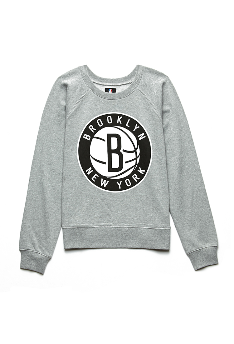 Lyst - Forever 21 Brooklyn Nets Sweatshirt in Gray
