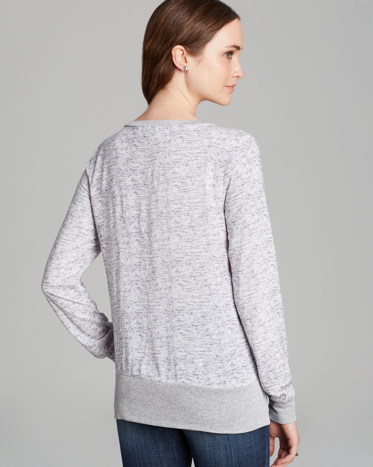 ladies gray sweatshirt