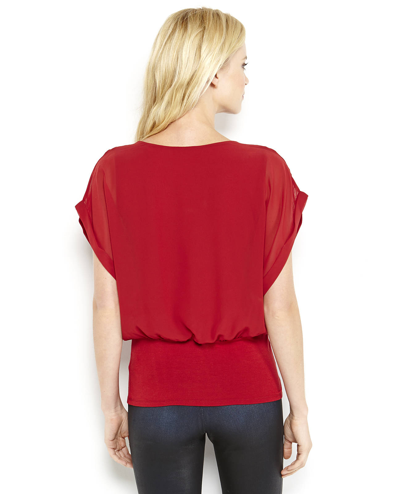 Joseph a Sheer Wrap Blouse in Red Lyst