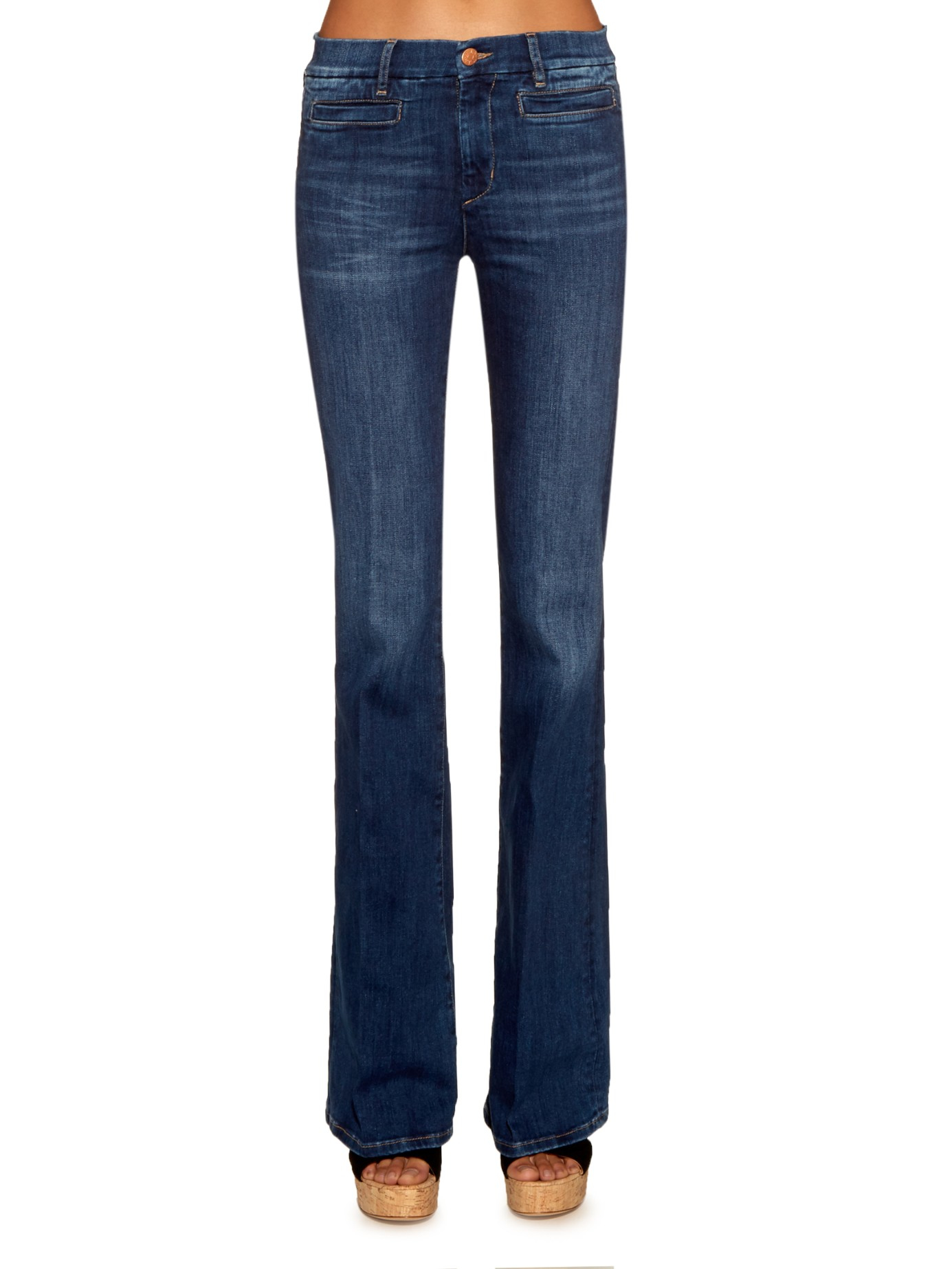 true craft high rise single button jean