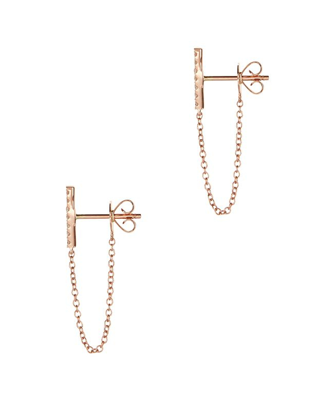 Lyst 19fifth Diamond Bar Chain Earring In Metallic Gallery