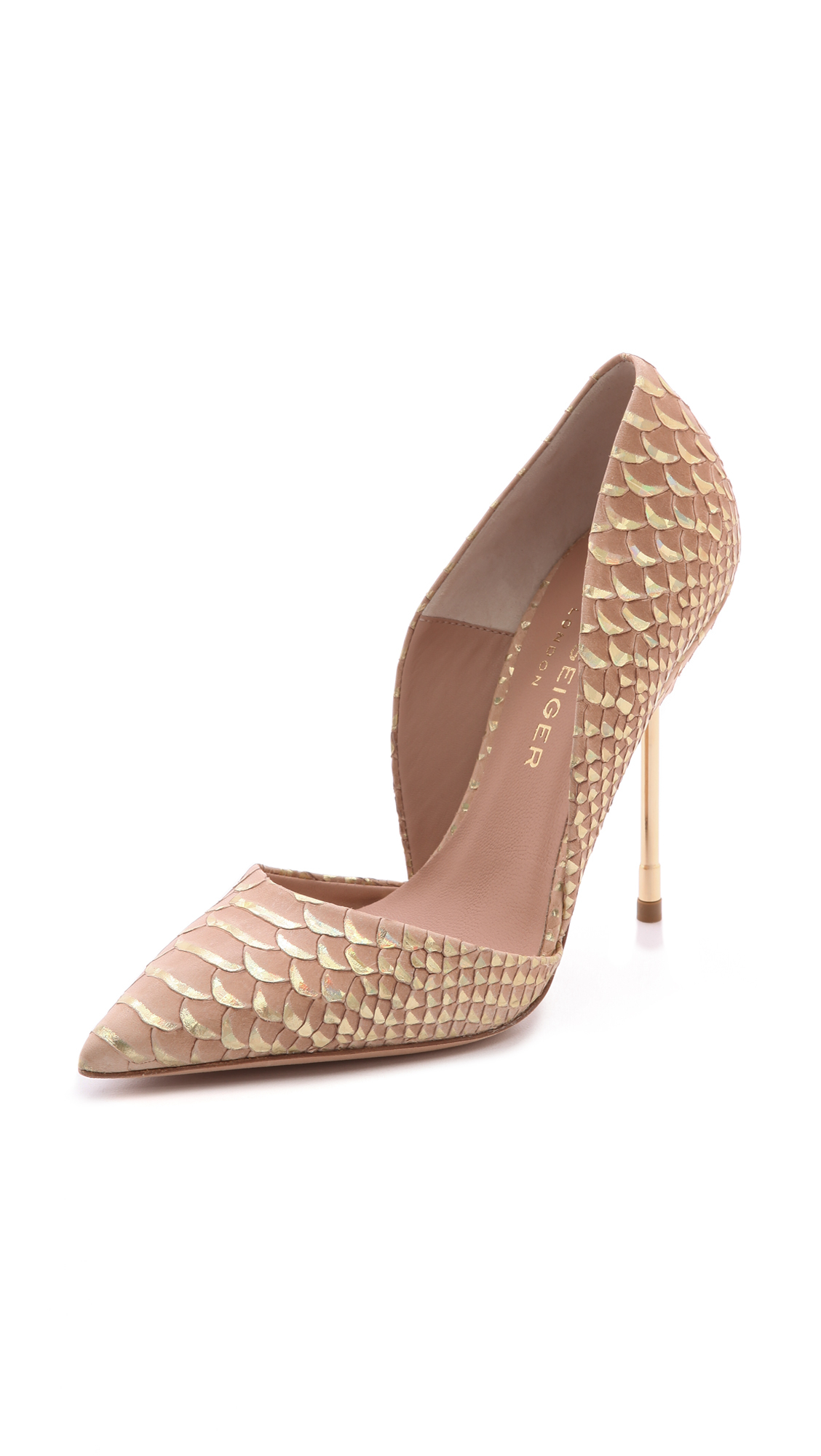 Lyst - Kurt Geiger Bond Metallic Pumps Gold Combo in Metallic