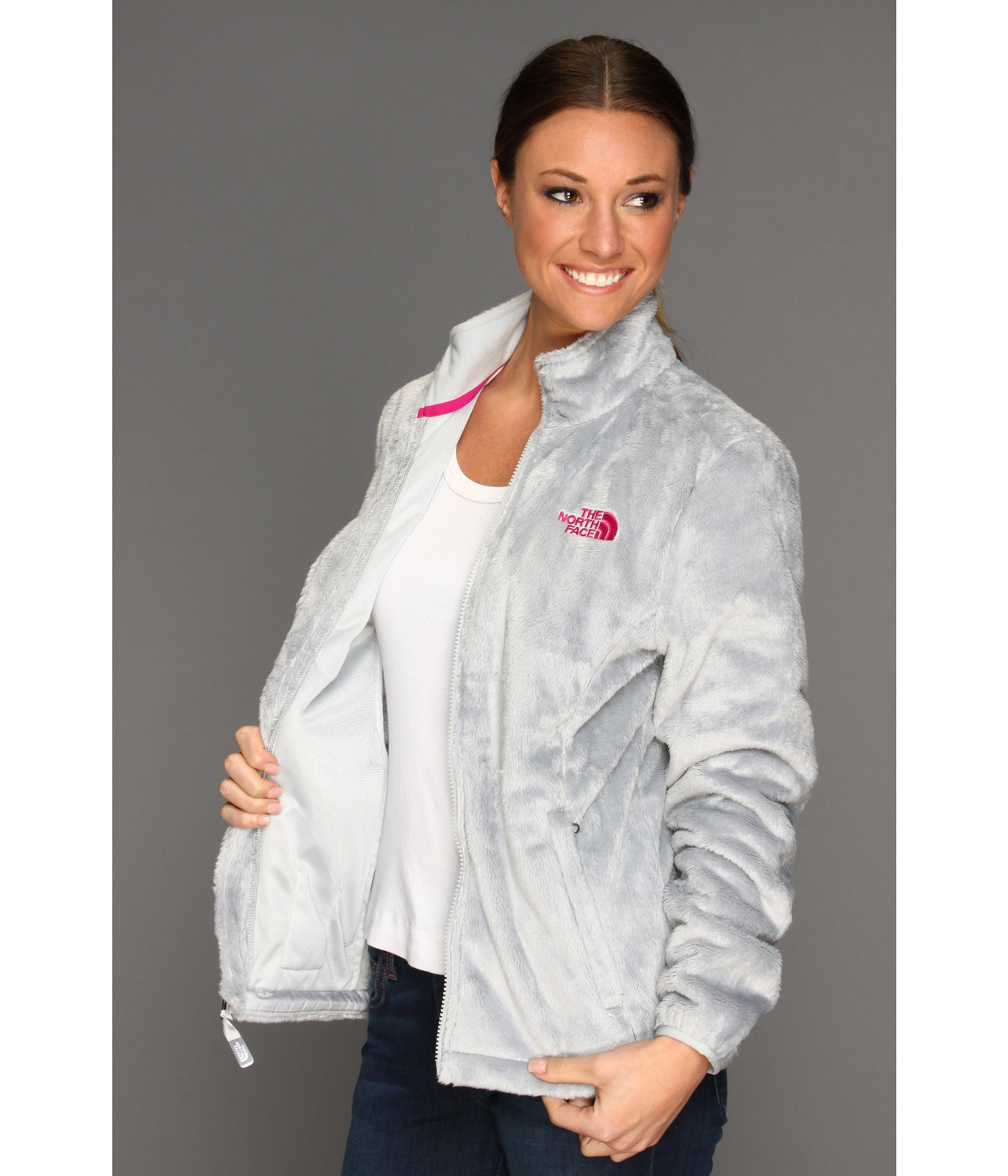 north face osito jacket grey