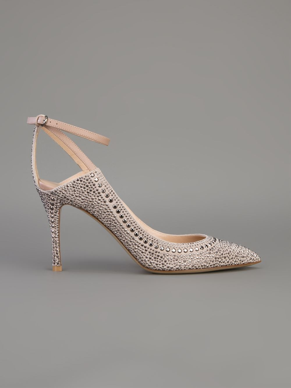 Lyst - Valentino Ankle Strap Sandal in Natural