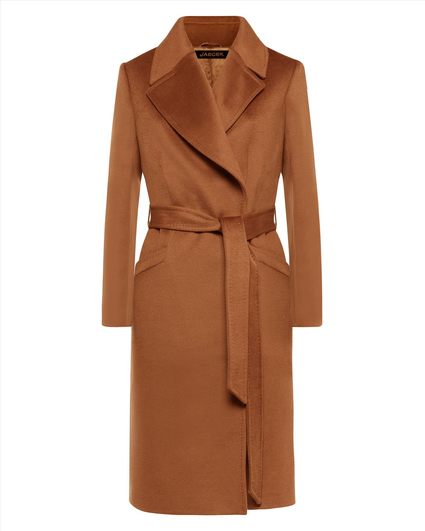 Jaeger Wool Wrap Coat in Brown (Conker) | Lyst