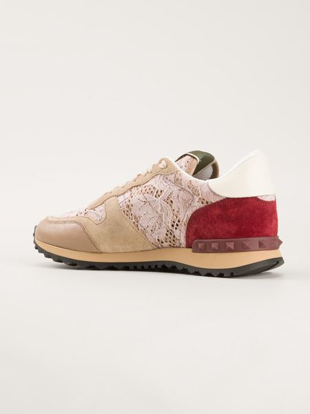 Valentino Lace Detail Sneakers in Purple (pink & purple) | Lyst