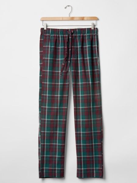 Gap Connor Tartan Pj Pants in Green for Men (HOLIDAY GREEN)