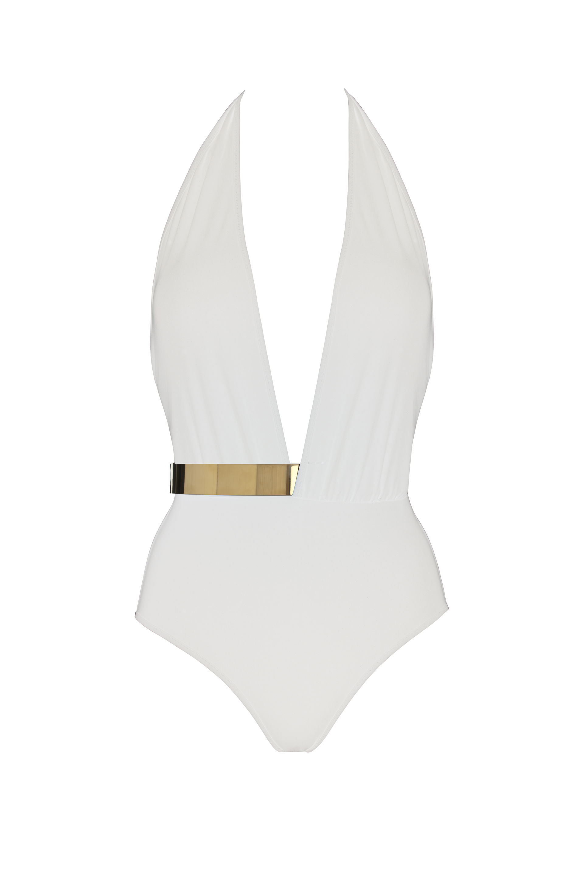 Moeva Bridget Swimsuit In White in Gold | Lyst