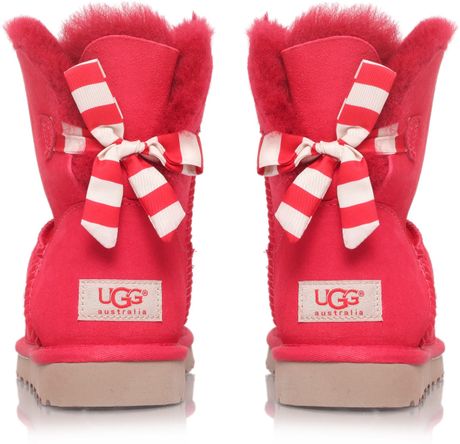 Ugg Mini Bailey Bow Stripe in Red | Lyst