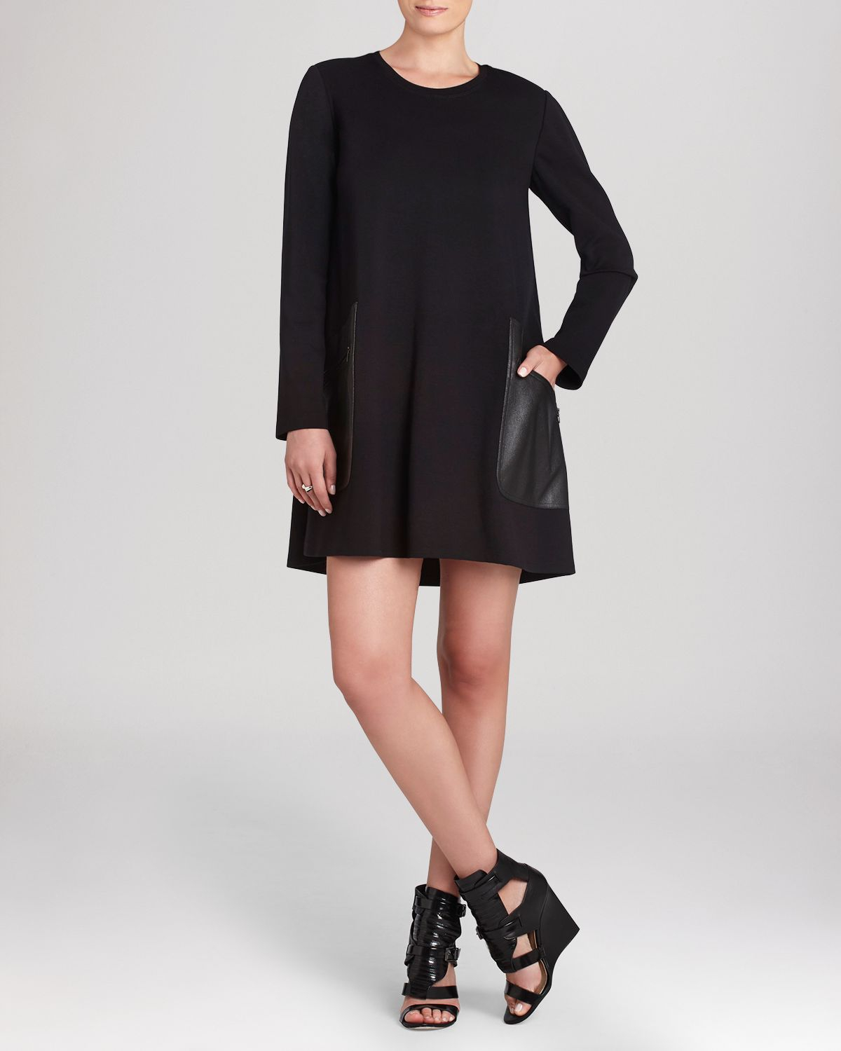 Lyst - Bcbgmaxazria Bcbg Max Azria Dress Farrah A Line in Black