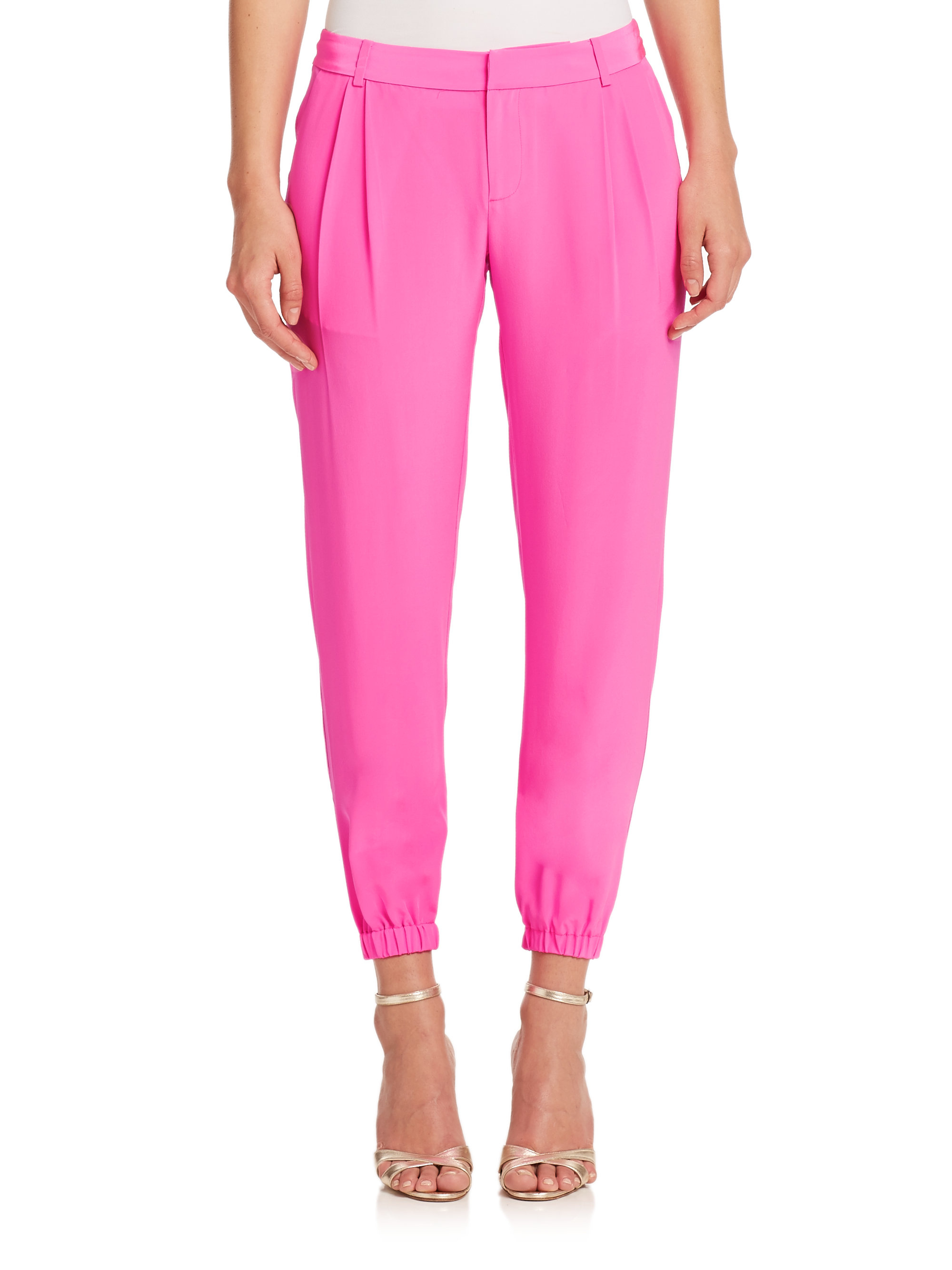 Lyst - Lilly pulitzer Solstice Silk Ankle Pants in Pink