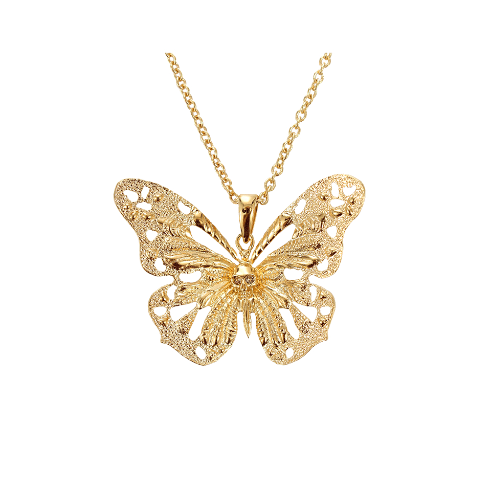 Alexander Mcqueen Butterfly Pendant Necklace in Gold (AS-SAM) | Lyst
