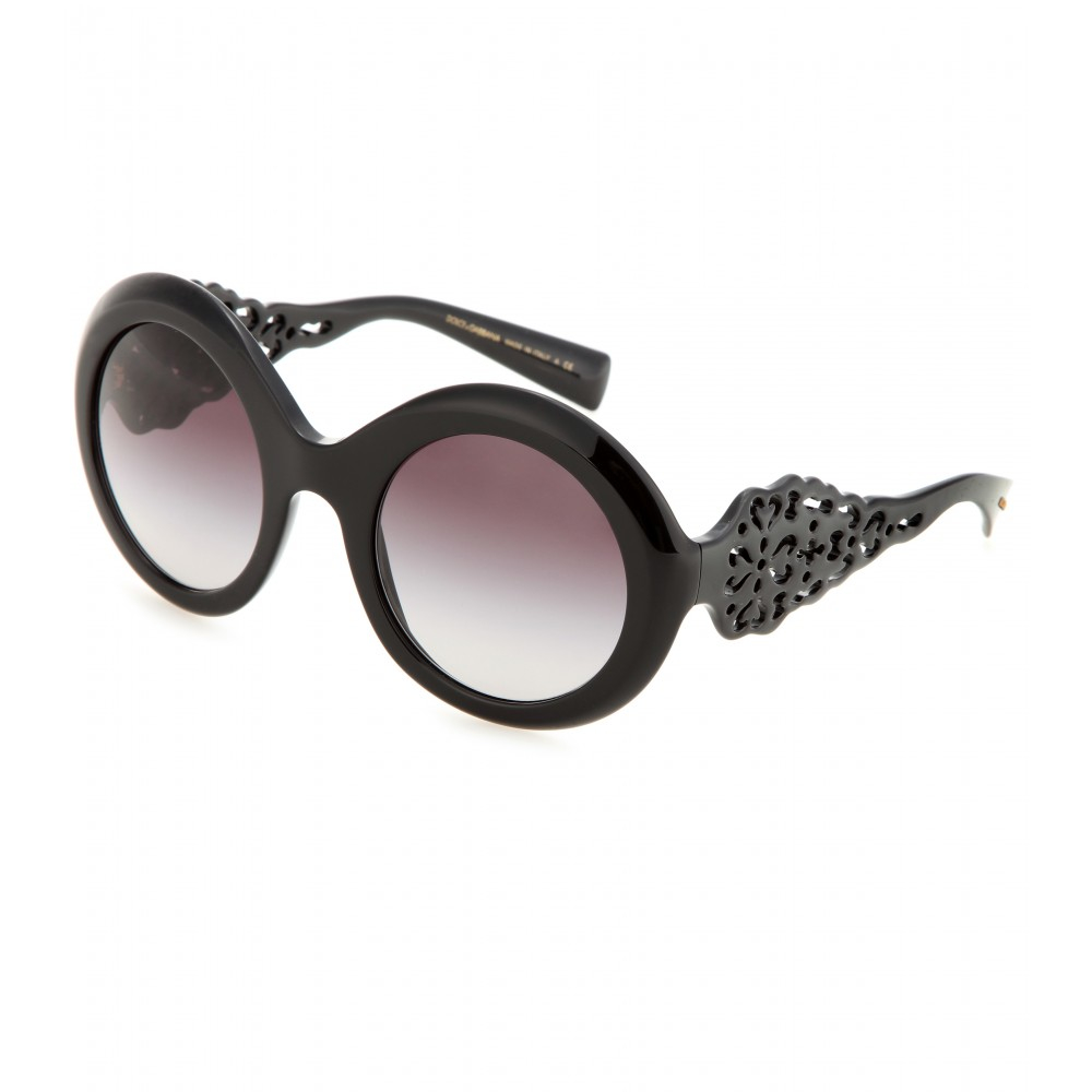 Lyst - Dolce & Gabbana Round Sunglasses in Black