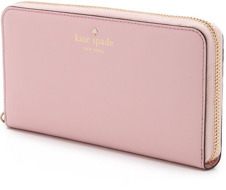 Kate Spade Lacey Zip Around Continental Wallet - Rose Jade in Pink ...