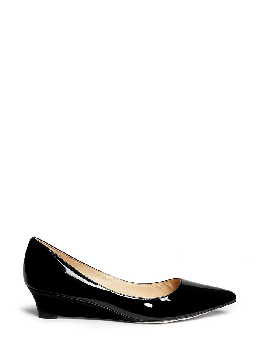 Lyst - Cole Haan 'bradshaw' Patent Leather Wedge Pumps in Black