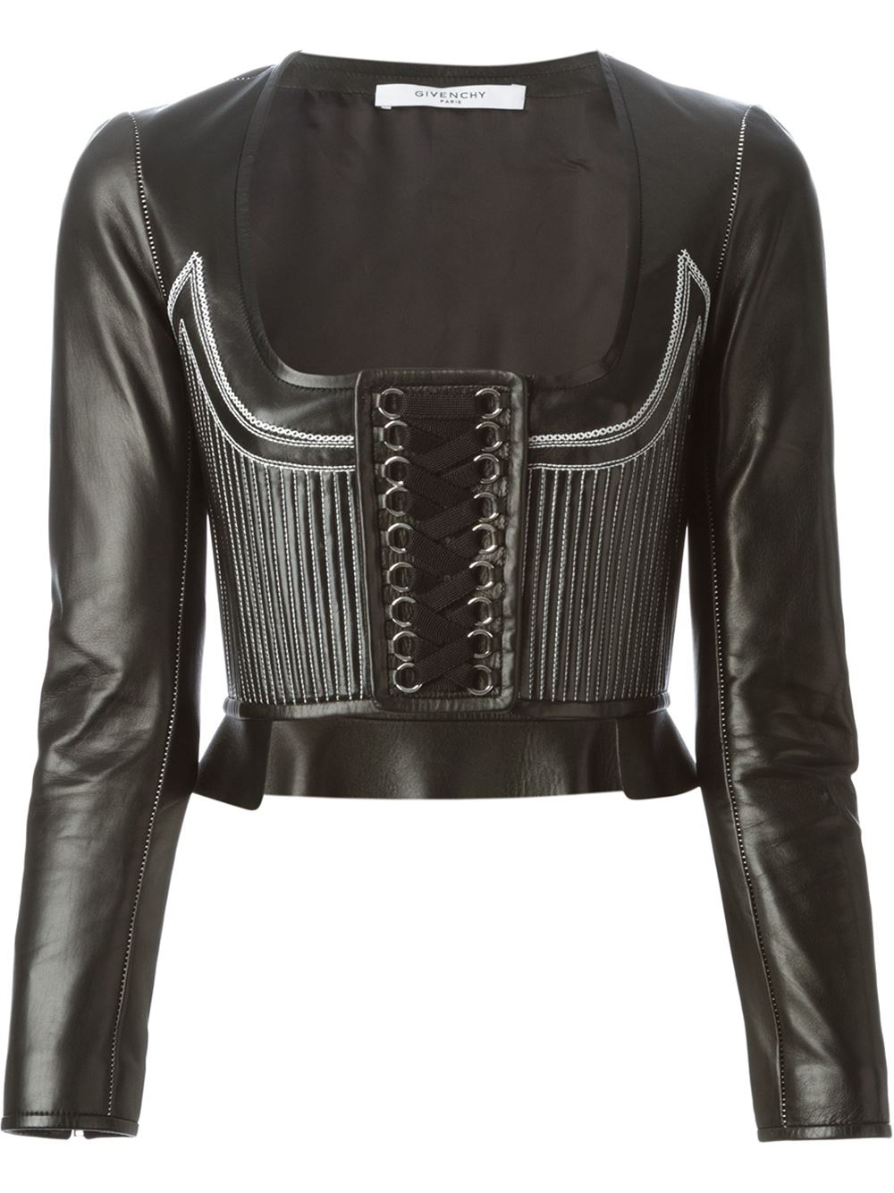 Givenchy Cropped Corset Jacket in Black Lyst