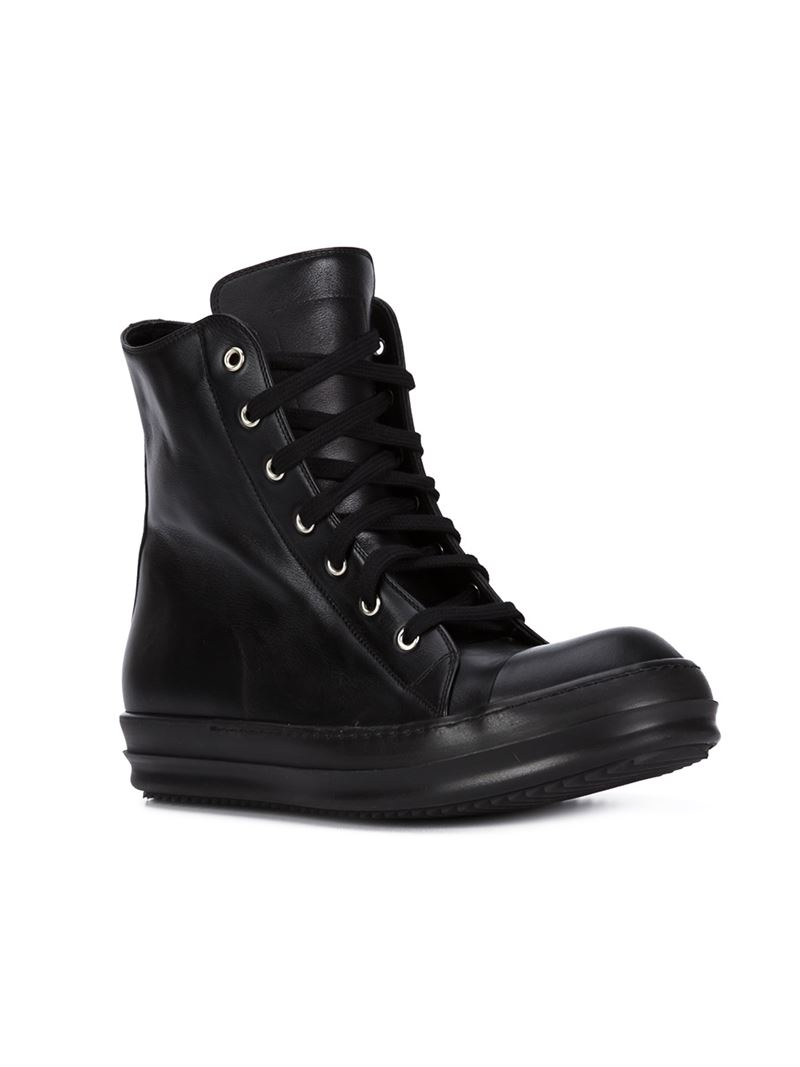 Lyst - Rick Owens Chunky High-Top Sneakers in Black for Men