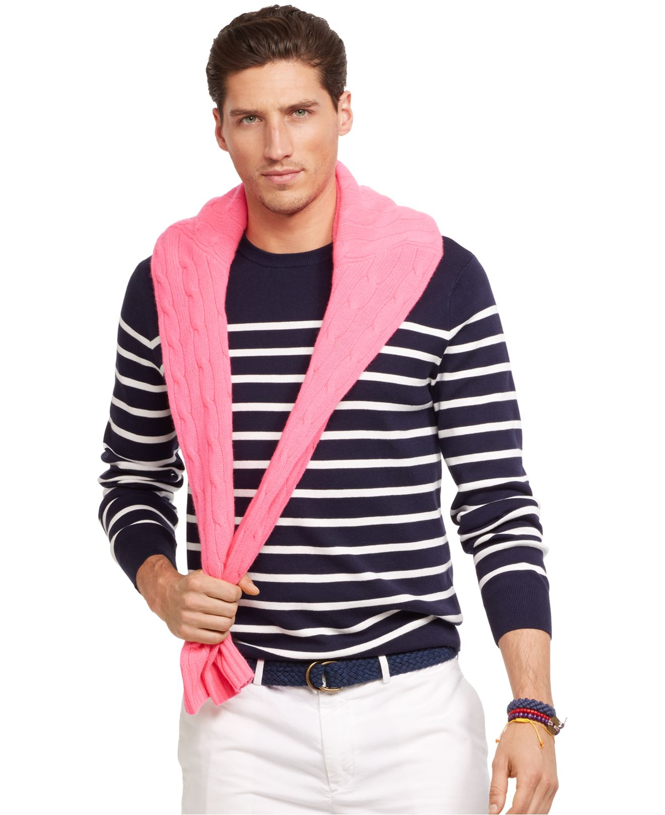 ralph lauren striped cotton sweater