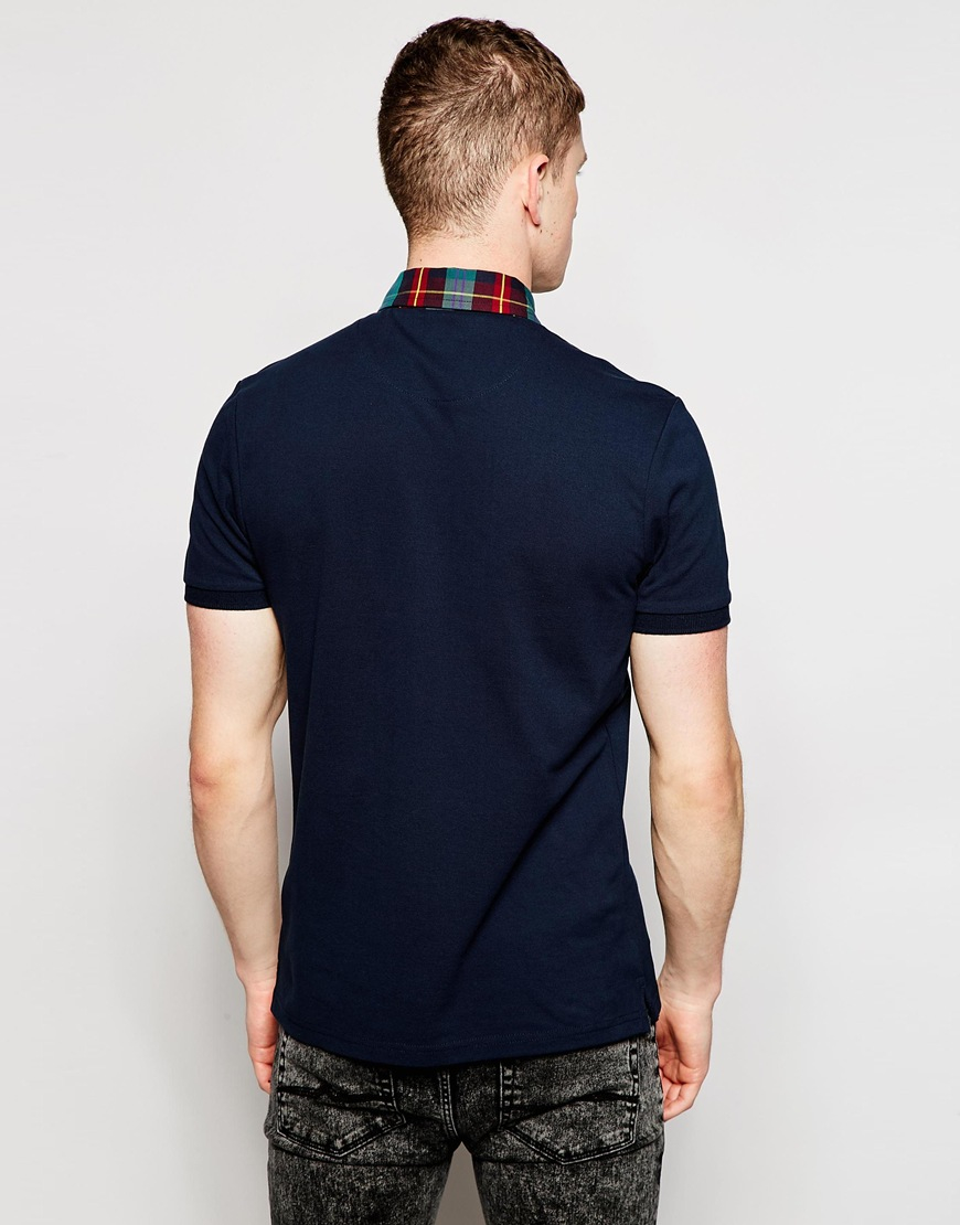 tartan polo shirt mens uk