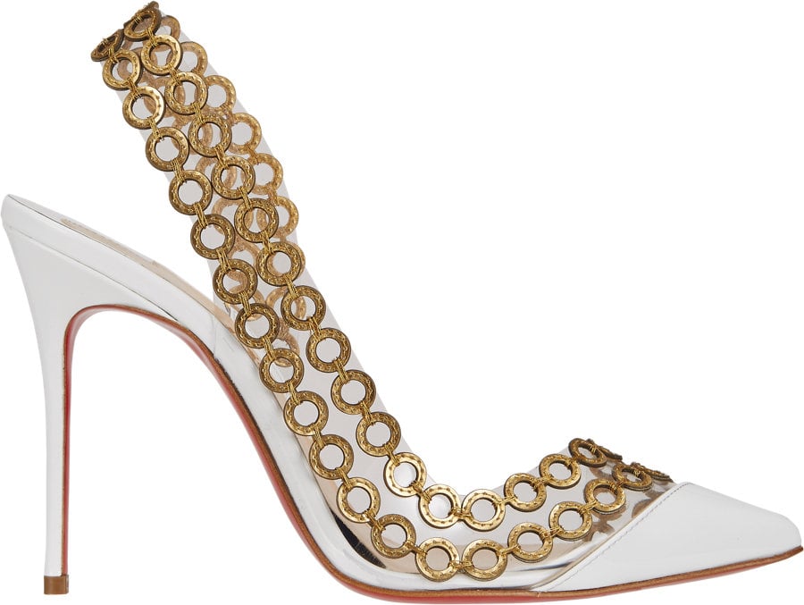 christian louboutin jeweled platform slingback - Bavilon Salon