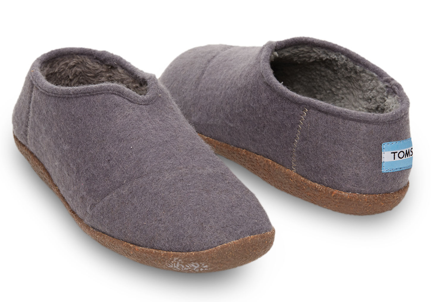 TOMS Charcoal Wool Men's Slippers in Gray for Men - Lyst