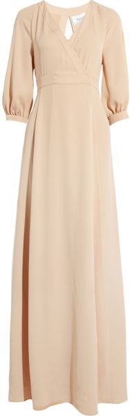 Valentino Silk-Twill Gown in Pink (blush) | Lyst