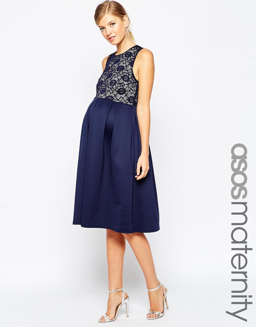 lace top midi dress