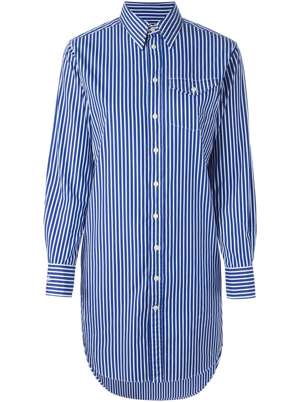 Polo ralph  lauren  Striped Shirt  Dress  in Blue white  Lyst