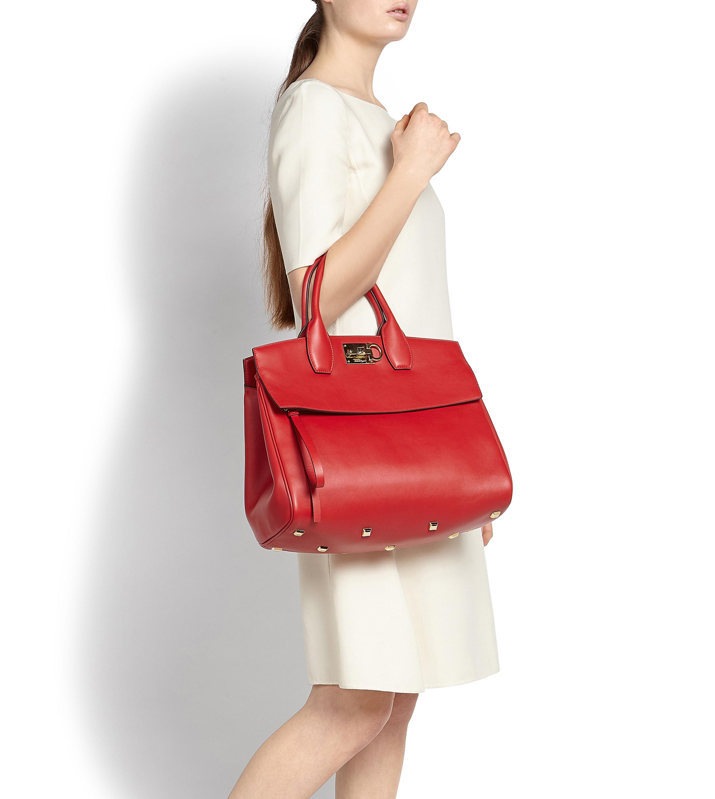 red ferragamo bag