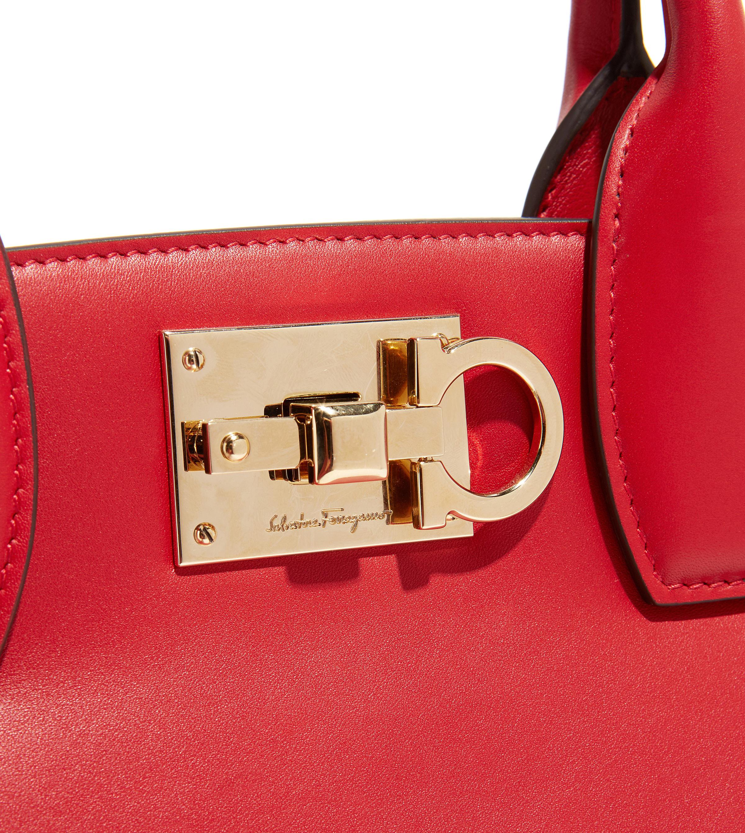 red ferragamo bag