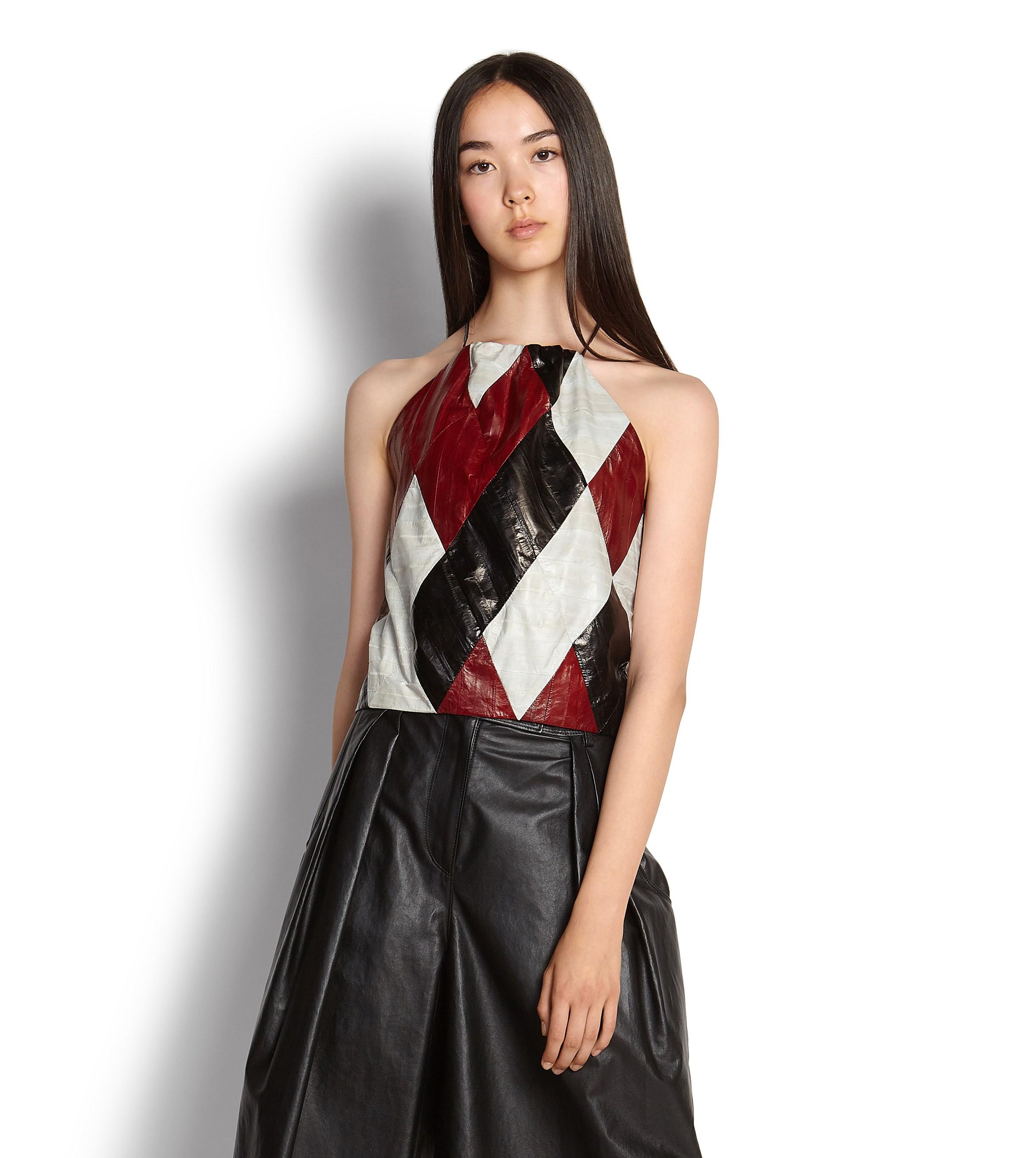 Ferragamo Patchwork Top in Black - Lyst