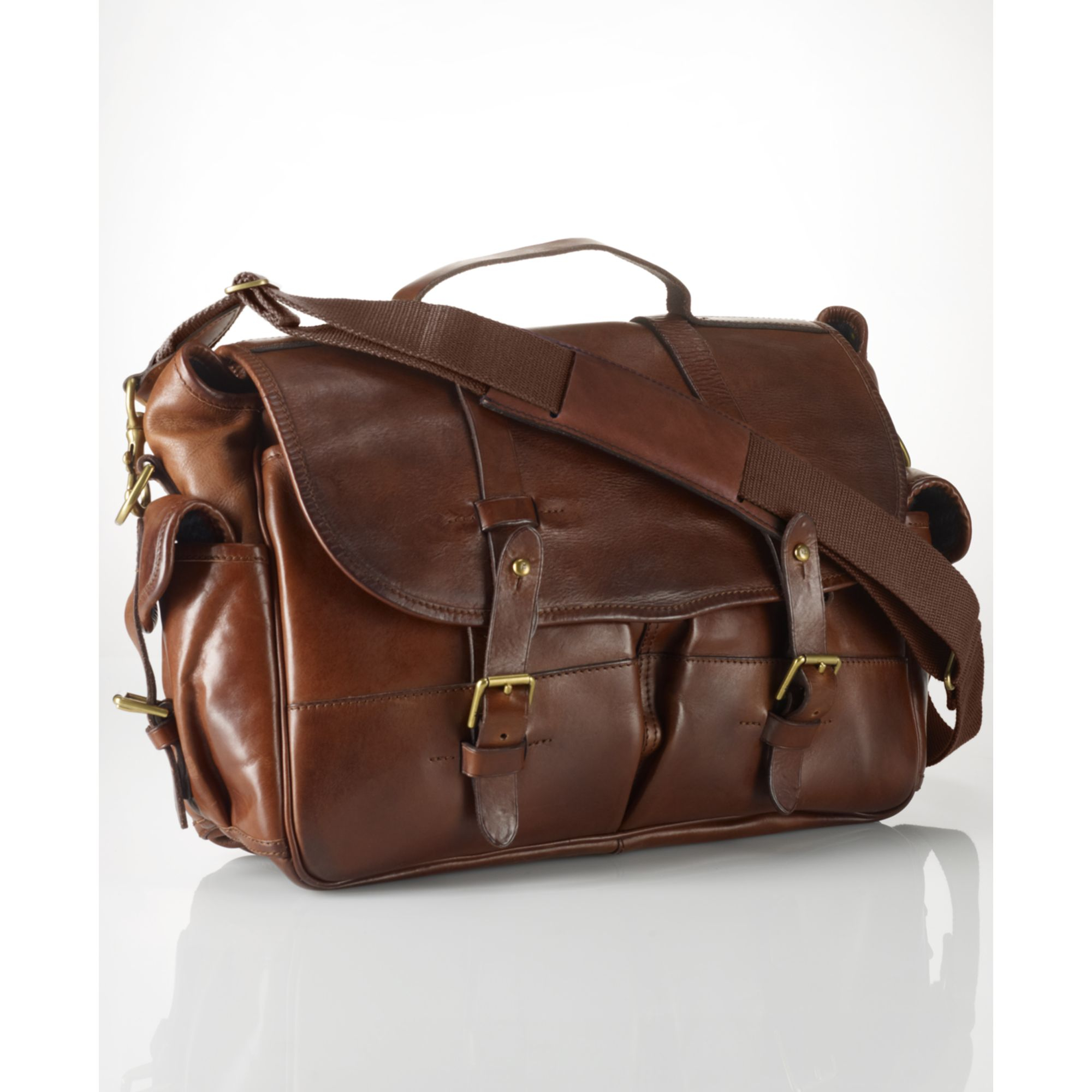 ralph lauren mens leather bag