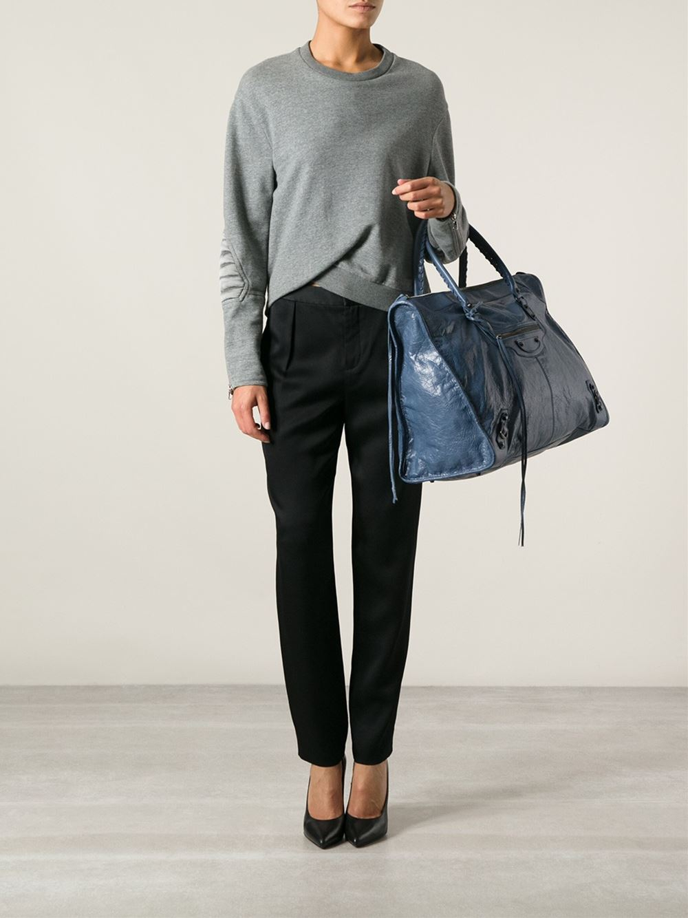 Lyst Balenciaga Classic Weekender Tote In Blue Gallery