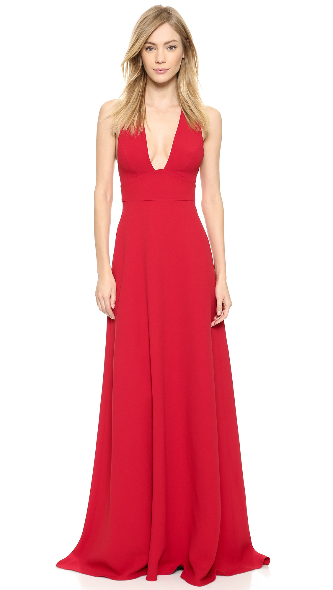 monique lhuillier red gown