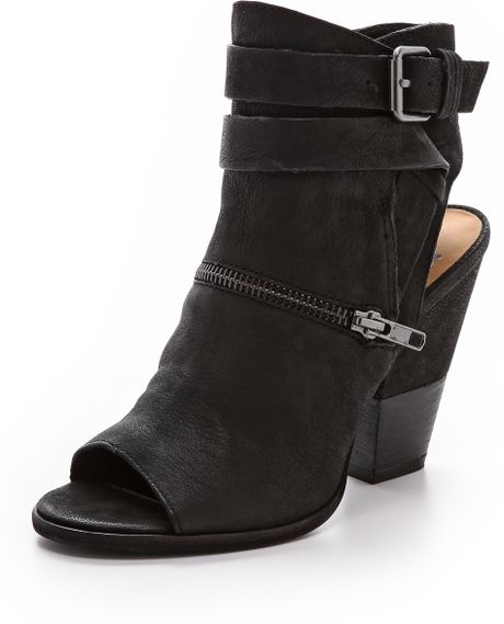 Dolce Vita Nayla Open Toe Booties - Black in Black | Lyst