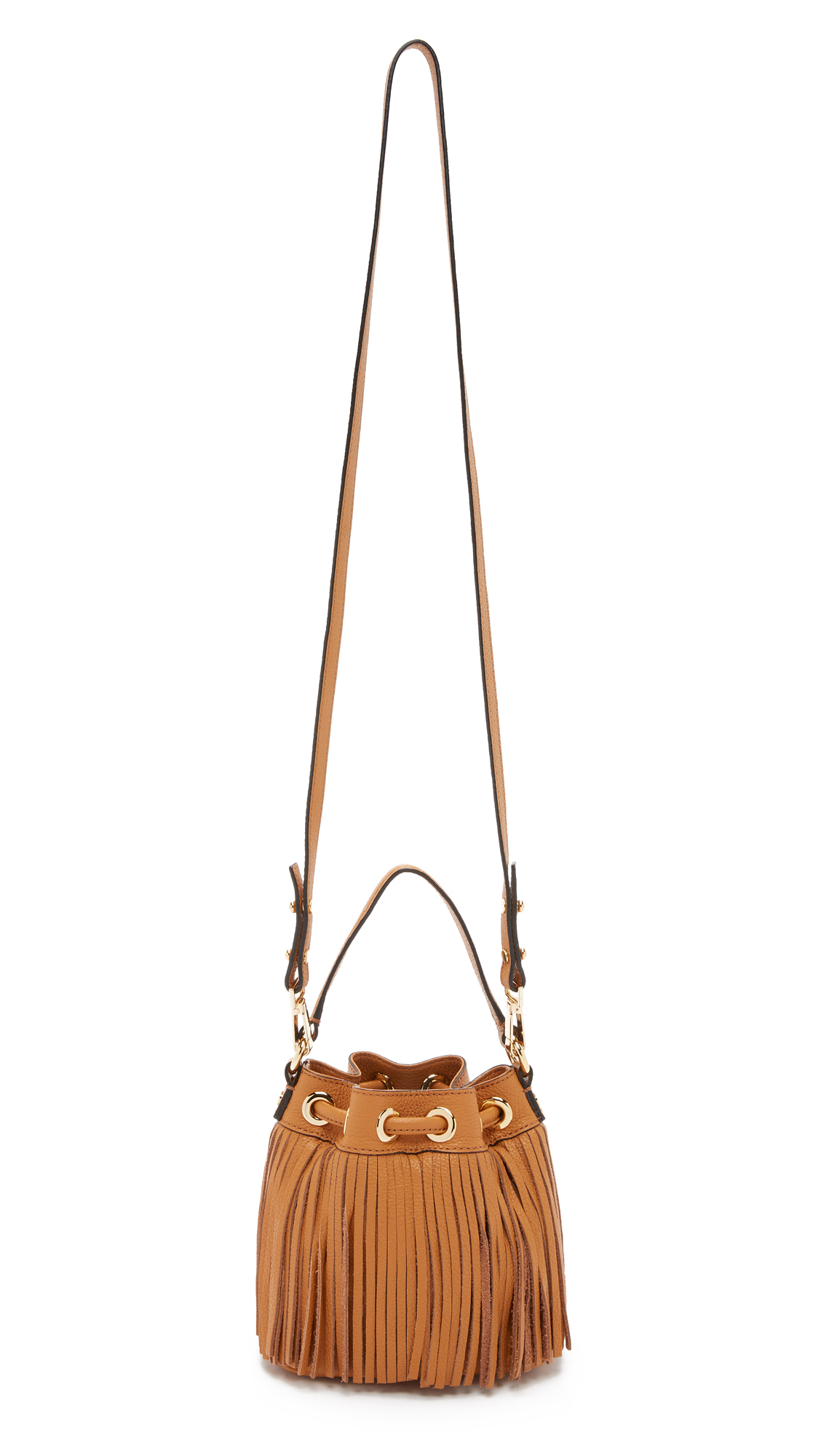 Lyst Milly Essex Small Fringe Bucket Bag in Brown