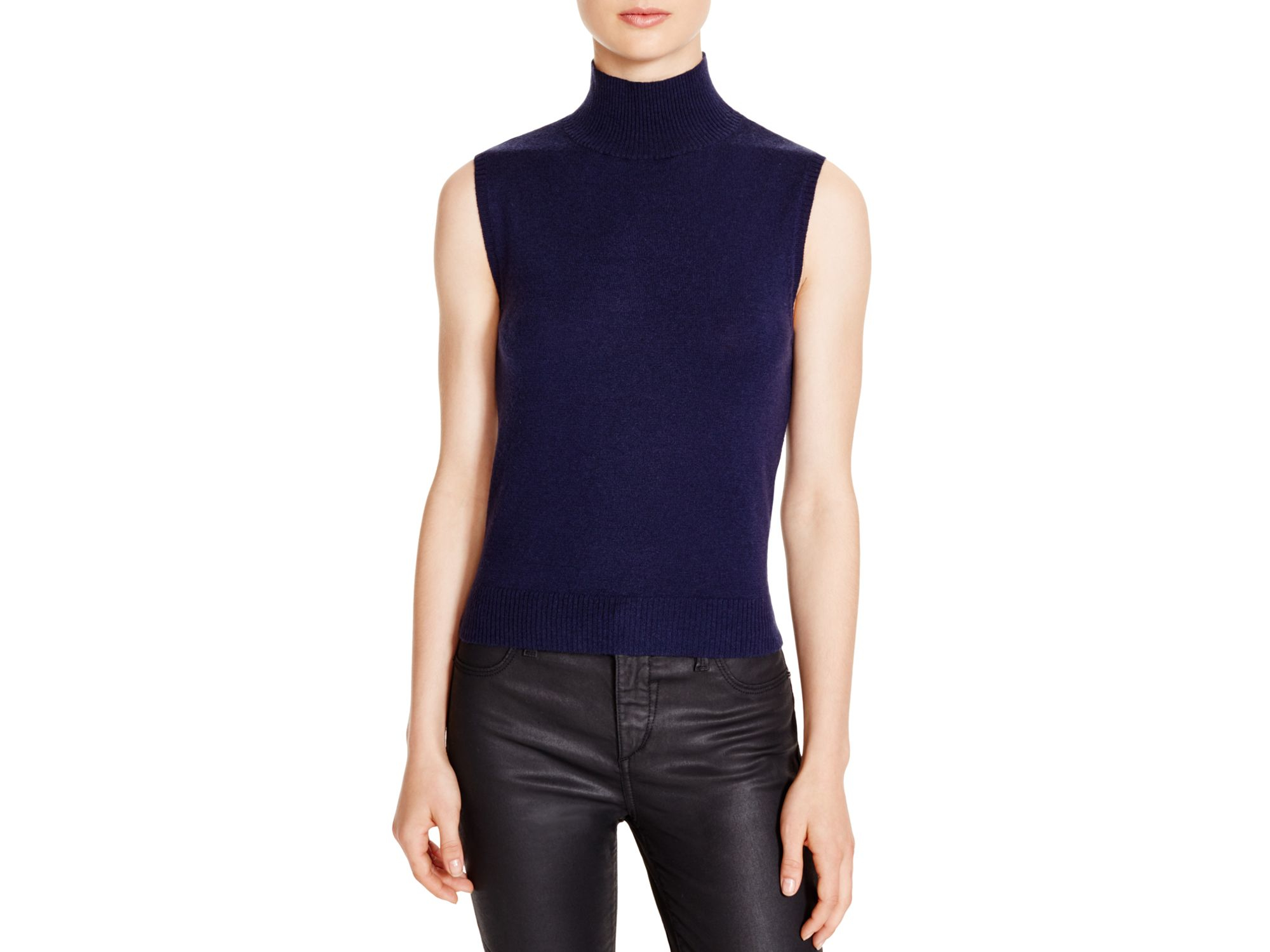 Timo weiland Sleeveless Turtleneck Sweater in Blue | Lyst