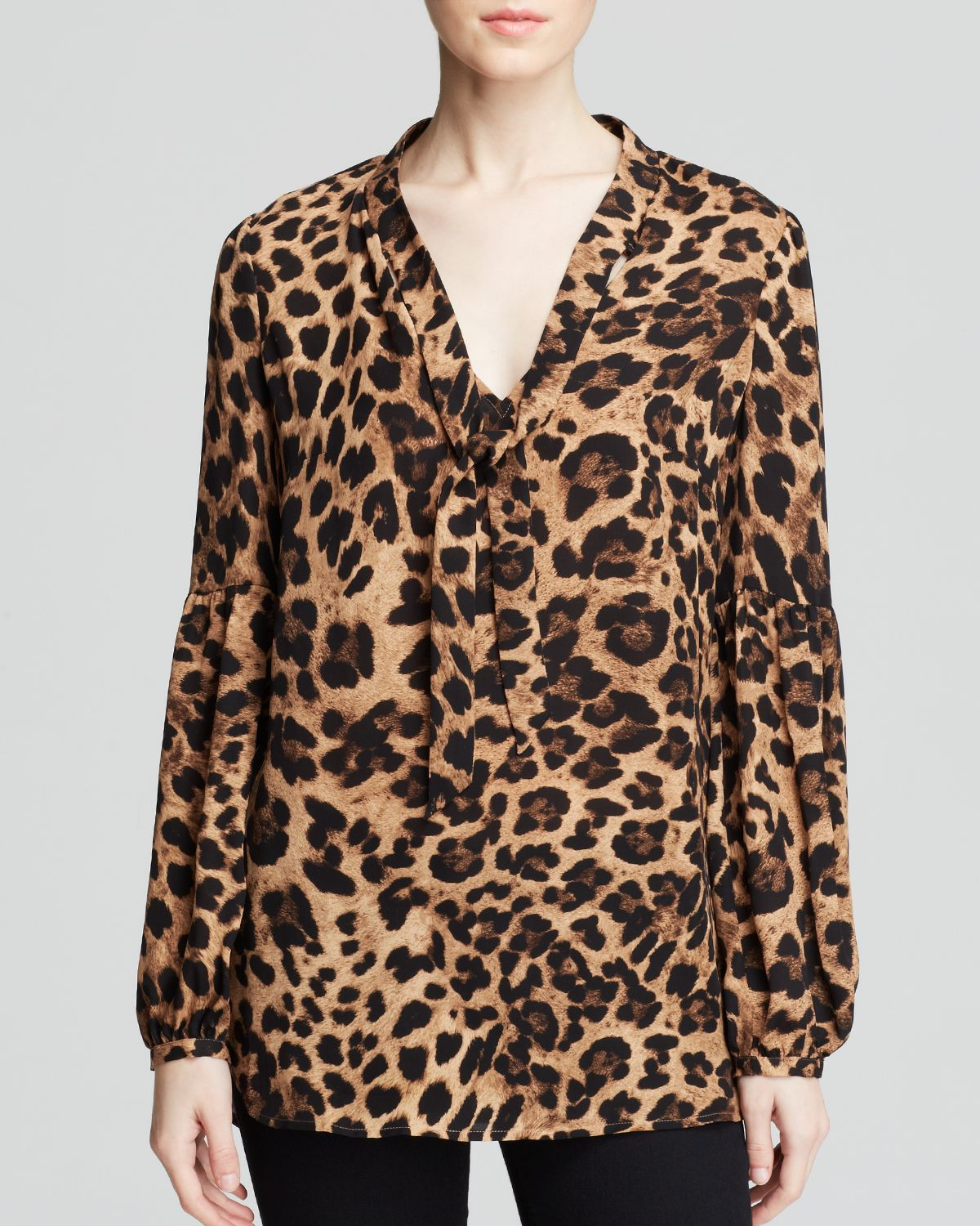 michael kors leopard blouses