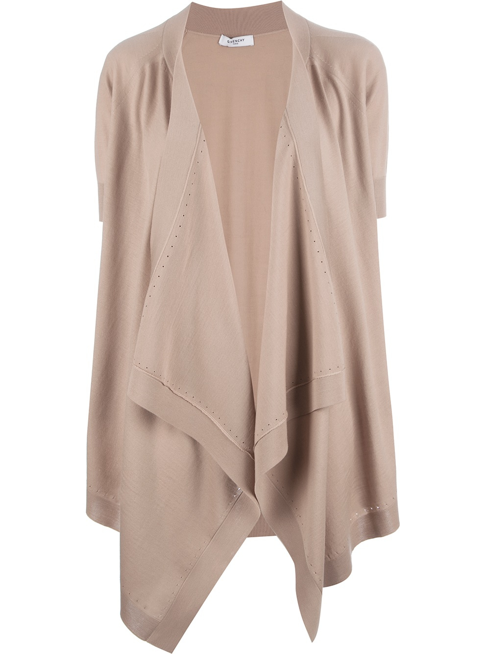 Lyst - Givenchy Asymmetric Ruffled Cardigan in Natural