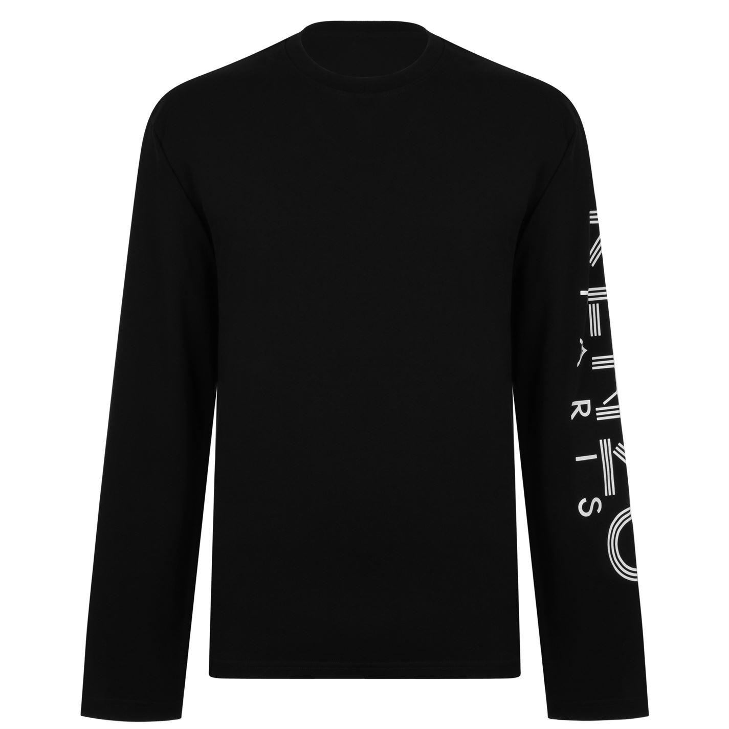 KENZO Long Sleeve Logo T Shirt in Black for Men - Lyst