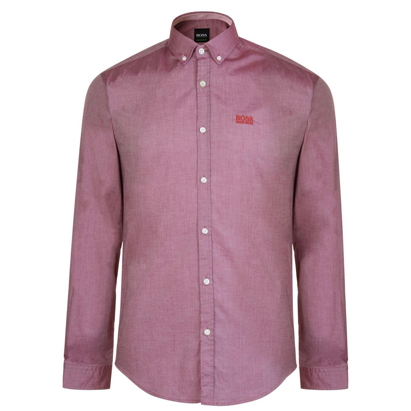 Hugo Boss Bise Dobby Pattern Long-Sleeve Button-Down Shirt