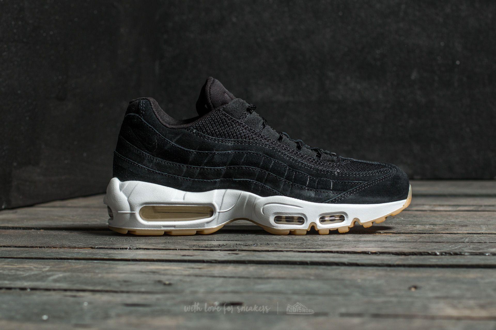 nike air max 95 premium black muslin & white nike air max 95 premium black muslin & white