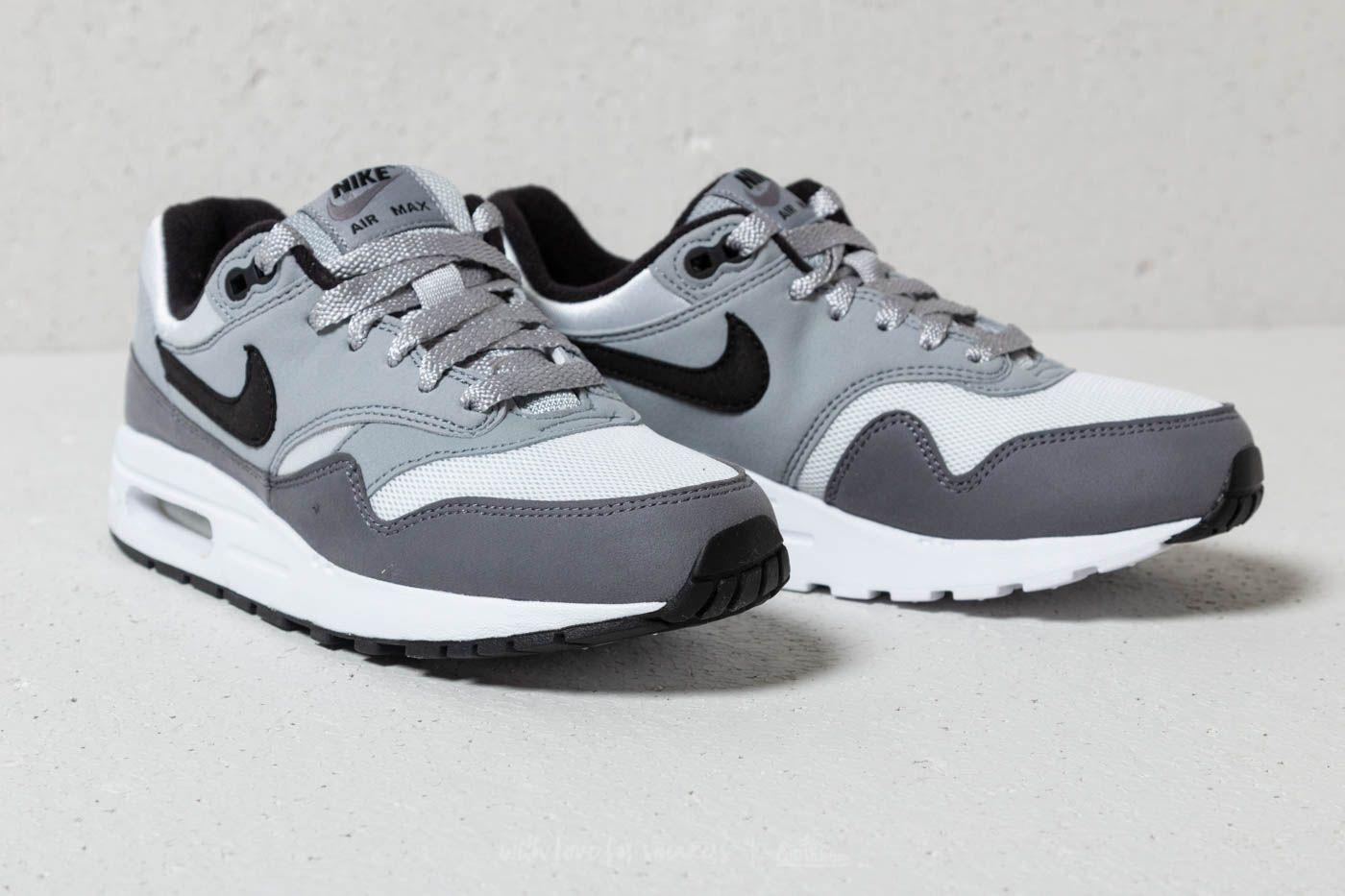 Women's Gray Air Max 1 (gs) White Black wolf Grey gunsmoke Women's Gray Air Max 1 (gs) White Black wolf Grey gunsmoke