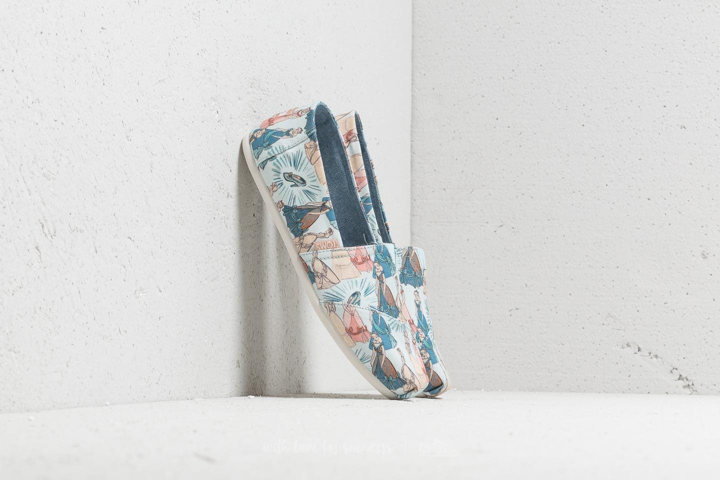 Lyst Foot Toms X Disney Clic Blue Cinderella Printed Canvas View Fullscreen