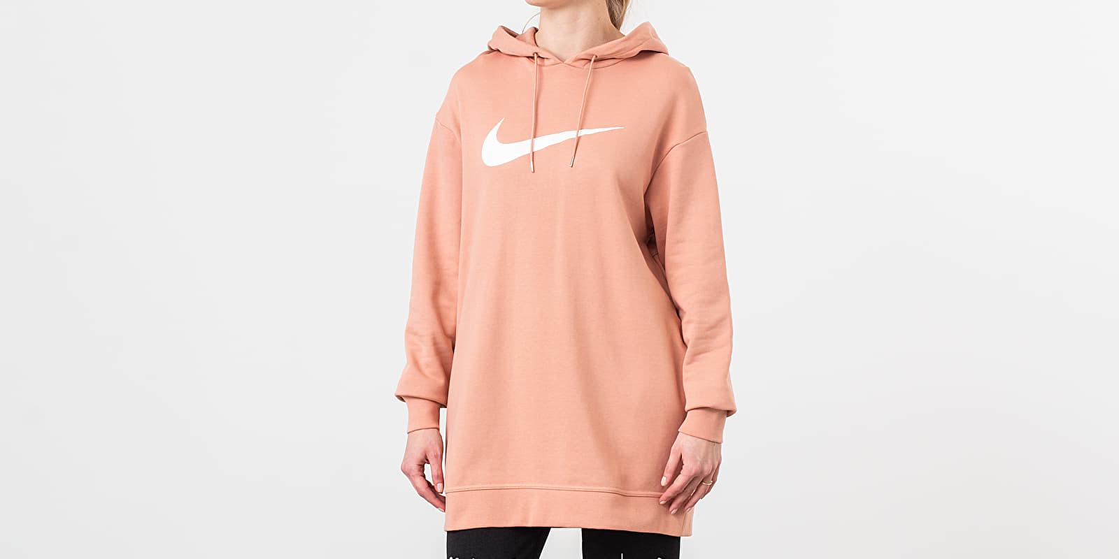 nike rose gold oversized swoosh joggers