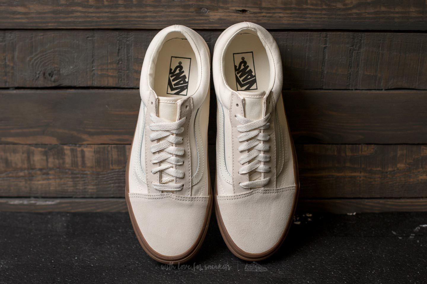vans old skool white canvas
