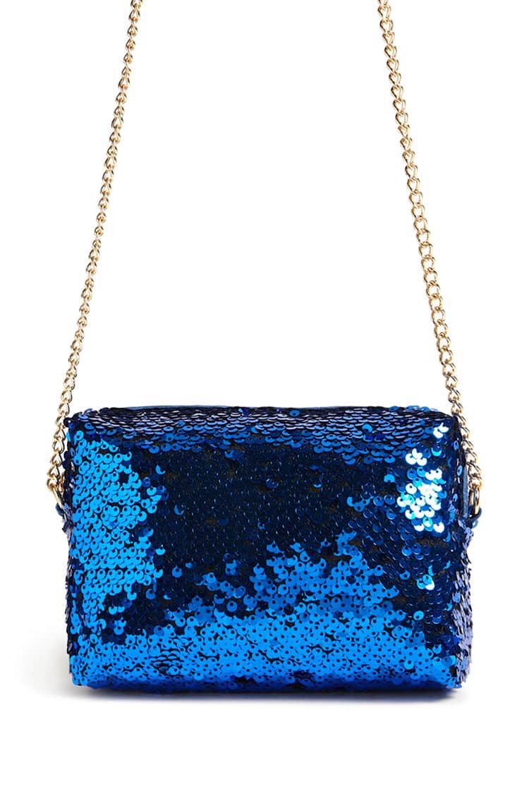 Forever 21 Sequin Crossbody Bag In Blue Lyst Forever 21 Women S Blue Sequin Crossbody Bag