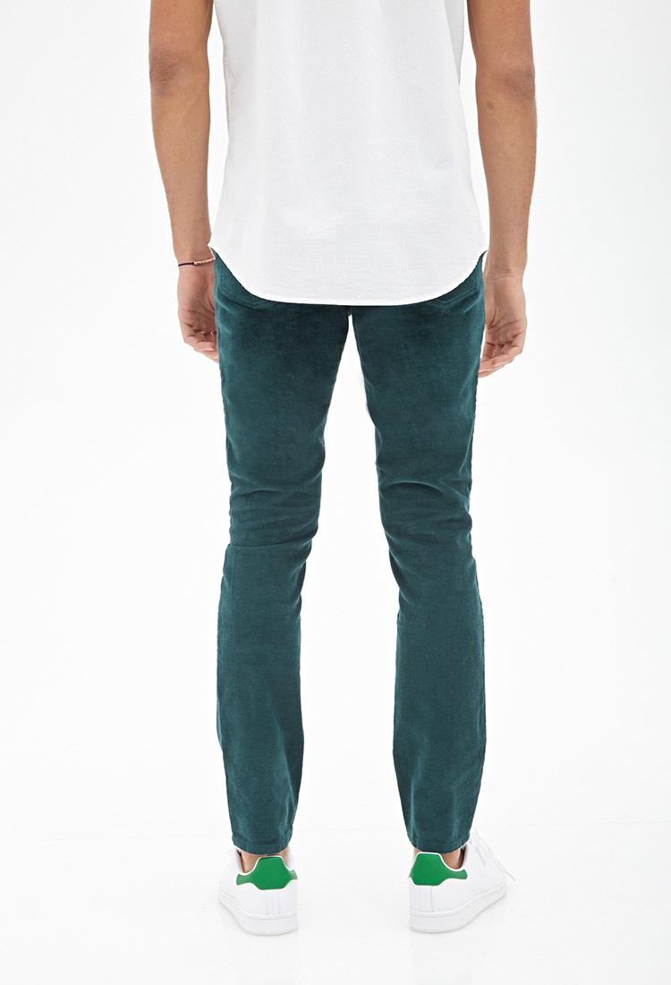 green corduroy pants